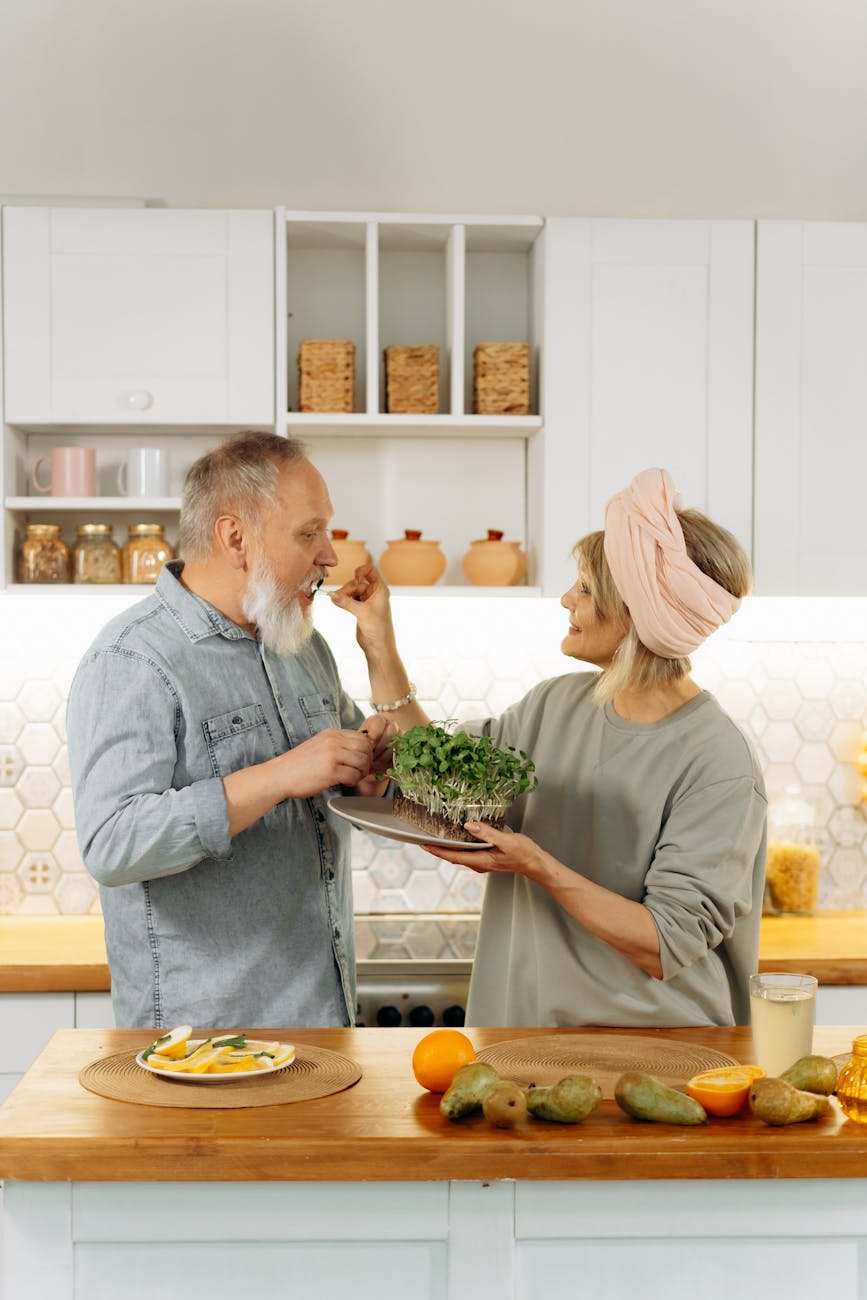 salad healthy man person